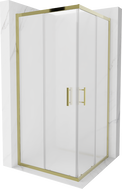 Mexen Rio Duschkabine quadratisch 90 x 90 cm, matt, gold - 860-090-090-50-30