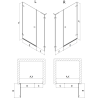 Mexen Lunar-B L Duschdrehtür rechts 145 cm, transparent, gun grau gebürstet - 832SL-145-050-66-00-P