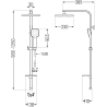 Mexen Q33 Duschsäule, Chrom/Weiß - 798333395-02