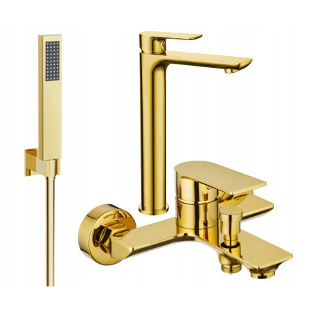 Mexen Alfa R02 Badewannen-Set, gold - 745713R02-50