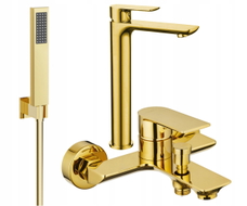 Mexen Alfa R02 Badewannen-Set, gold - 745713R02-50