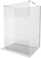 Mexen Kioto freistehende Duschwand 140 x 200 cm, transparent/frost 8 mm, gold - 800-140-002-50-35