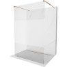 Mexen Kioto freistehende Duschwand 140 x 200 cm, transparent/Mattglas 8 mm, Roségold - 800-140-002-60-35