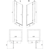 Mexen Lunar L rechte Duschtüren, 140 cm, transparent, Chrom - 834L-140-000-01-00-P