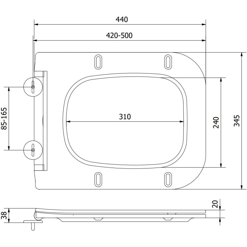 Mexen Madox Soft-Close Slim Sitz, Duroplast, Weiß Hochglanz - 39154000