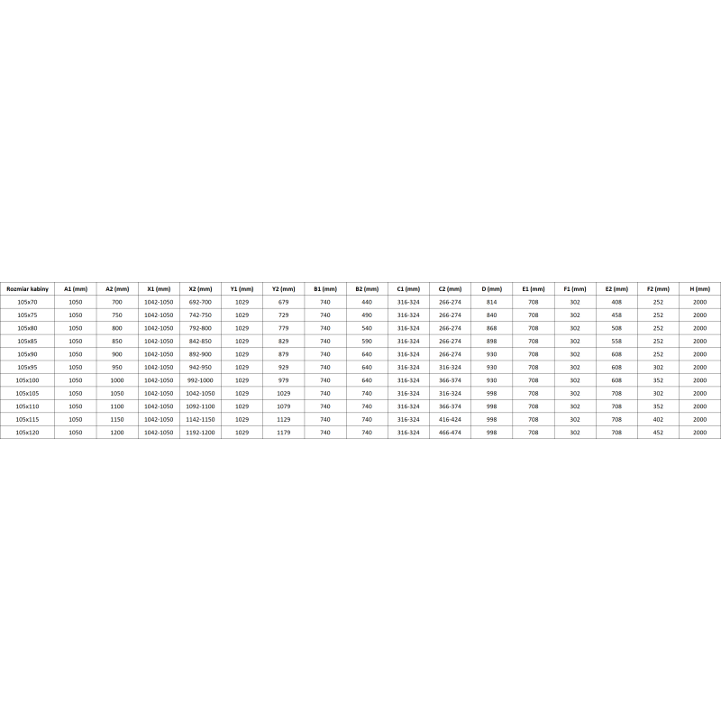 Mexen Lunar Duo Duschkabine aufklappbar links 105 x 100 cm, transparent, schwarz - 834-105L-100P-70-00