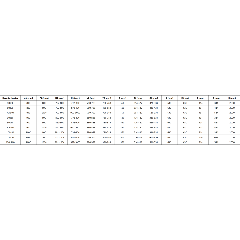 Mexen Lunar fünfeckige Duschkabine mit linker Drehtür 100 x 100 cm, transparent, schwarz - 831-100L-100P-70-00-L
