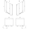 Mexen Lunar L Duschdrehtür rechts 140 cm, transparent, gold - 834SL-140-050-50-00-P