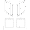 Mexen Lunar L Duschdrehtür links 155 cm, transparent, gebürstet Gold - 834SL-155-050-55-00-L