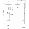 Mexen Q54 Duschsäule, weiß/chrom - 798545495-21