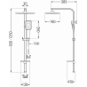 Mexen Q54 Duschsäule, schwarz/chrom - 798545495-71