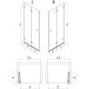 Mexen Lunar-F Duschfaltür rechts 75 cm, transparent, weiß - 836-075-000-20-00-P