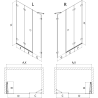 Mexen Lunar-F Duschfaltür links 125 cm, transparent, Chrom - 836S-125-050-01-00-L