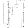 Mexen Q67 Duschsäule, Chrom/Weiß - 798676795-00