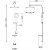 Mexen Q67 Duschsäule, schwarz - 798676795-70