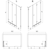 Mexen Lunar-F L Falttür rechte Duschtür 140 cm, transparent, Chrom - 836SL-140-050-01-00-P