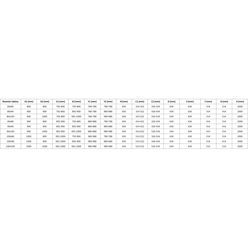 Mexen Lunar L fünfeckige Duschkabine mit linker Tür 80 x 100 cm, transparent, schwarz - 831L-080L-100P-70-00-L