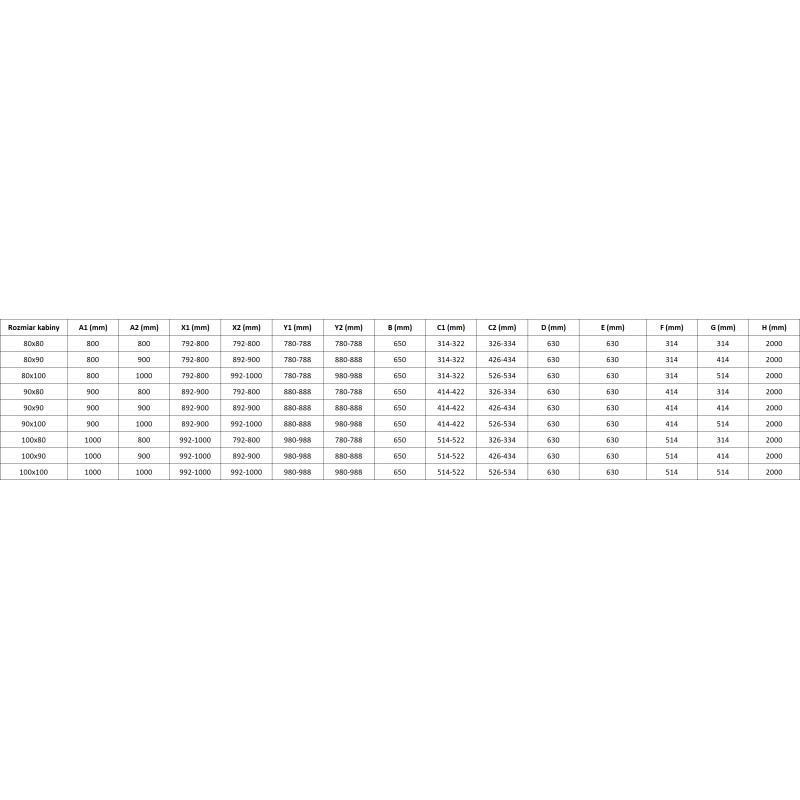 Mexen Lunar L fünfeckige Duschkabine mit nach rechts schwenkbarer Tür 80x100 cm, transparent, gebürstetes Nickel
