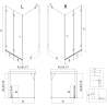 Mexen Lunar-F Duschkabine klappbar rechts 85 x 80 cm, transparent, schwarz - 836-085-080-70-00-P