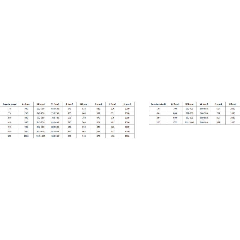Mexen Lunar-F L Faltdusche links 100 x 80 cm, transparent, Roségold - 836L-100-080-60-00-L
