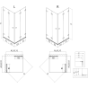 Mexen Lunar-F Duo faltbare Duschkabine 75 x 75 cm, transparent, Chrom - 836-075L-075P-01-00
