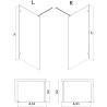 Mexen Lunar Duschwand Walk-in links 90 x 200 cm, transparent 8 mm, Chrom - 830-090-000-01-00-L