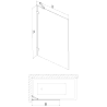 Mexen Lunar einteilige Duschabtrennung 90 x 150 cm, transparent, schwarz - 897-090-000-70-00