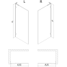 Mexen Lunar L Duschwand Walk-in links 80 x 200 cm, transparent 8 mm, Chrom - 830L-080-000-01-00-L