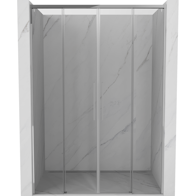 Mexen Rox Duo Schiebetüren 140 cm, transparent, Chrom - 8C2-140-002-01-00