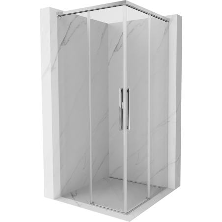 Mexen Rox Duo Duschkabine Schiebetür 80 x 80 cm, transparent, chrom - 8C2D-080-080-01-00