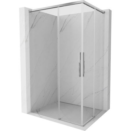 Mexen Rox Duo Duschkabine zum Schieben 95 x 80 cm, transparent, Chrom - 8C2D-095-080-01-00