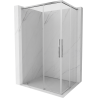 Mexen Rox Duo Duschkabine mit Schiebetür 100 x 80 cm, transparent, Chrom - 8C2D-100-080-01-00