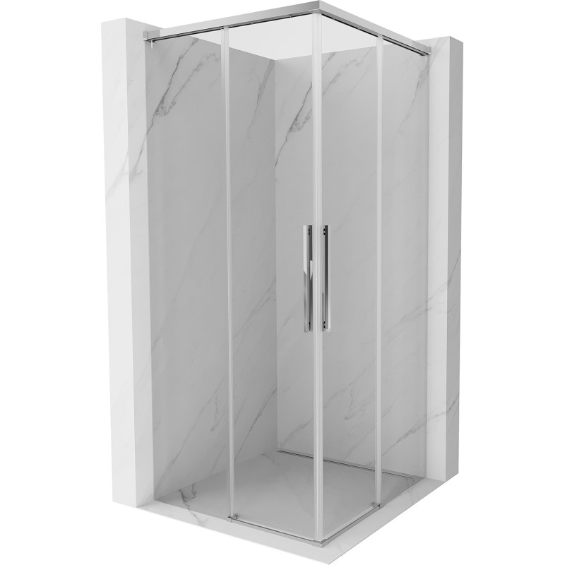 Mexen Rox Duo Duschkabine zum Schieben 95 x 95 cm, transparent, Chrom - 8C2D-095-095-01-00
