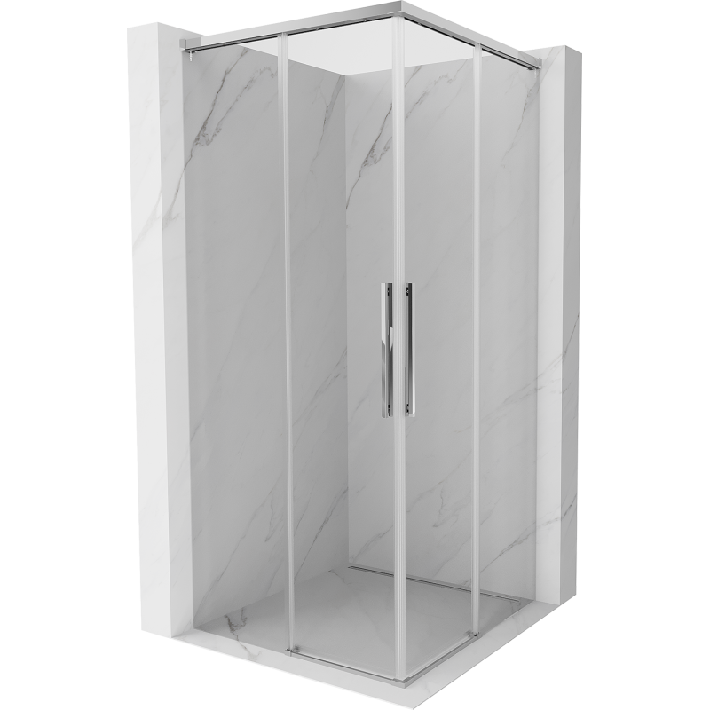 Mexen Rox Duo Schiebeduschkabine 100 x 100 cm, transparent, Chrom - 8C2D-100-100-01-00