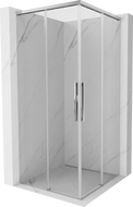 Mexen Rox Duo Duschkabine schiebbar 110 x 110 cm, transparent, Chrom - 8C2D-110-110-01-00