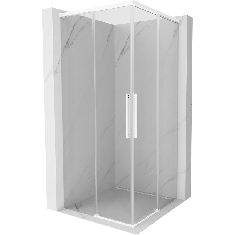 Mexen Rox Duo Schiebeduschkabine 75 x 75 cm, transparent, weiß - 8C2D-075-075-20-00
