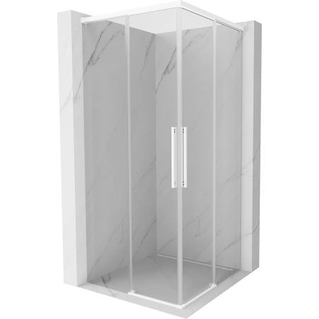Mexen Rox Duo Schiebeduschkabine 75 x 75 cm, transparent, weiß - 8C2D-075-075-20-00