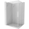 Mexen Rox Duo Duschkabine Schiebetür 95 x 75 cm, transparent, weiß - 8C2D-095-075-20-00
