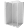 Mexen Rox Duo Duschkabine Schiebetür 110 x 75 cm, transparent, weiß - 8C2D-110-075-20-00