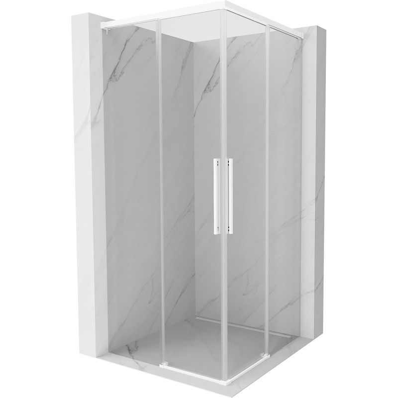 Mexen Rox Duo Duschkabine zum Schieben 85 x 85 cm, transparent, weiß - 8C2D-085-085-20-00