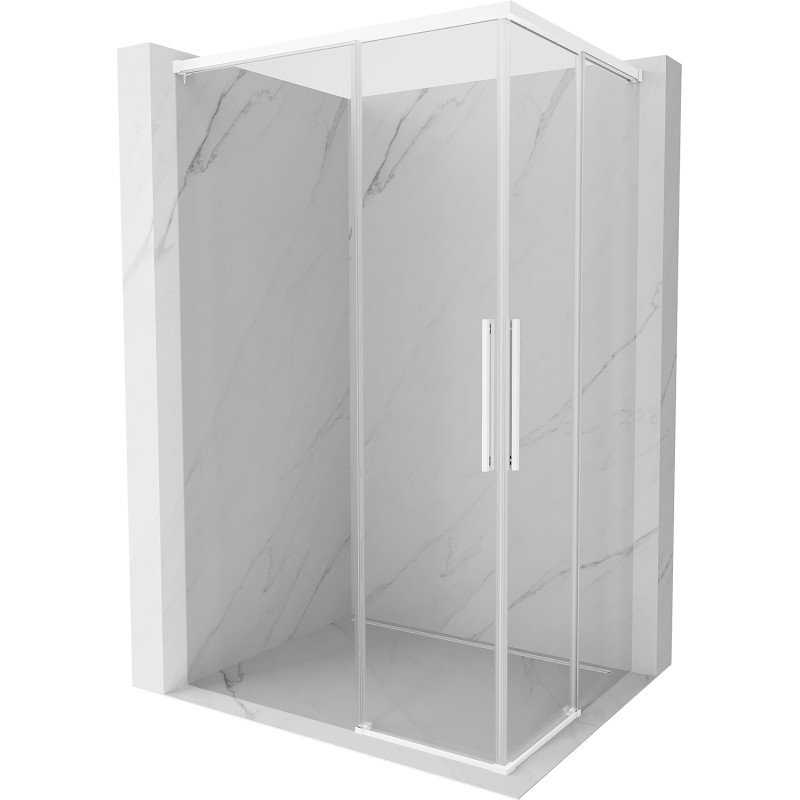 Mexen Rox Duo Duschkabine verschiebbar 120 x 100 cm, transparent, weiß - 8C2D-120-100-20-00