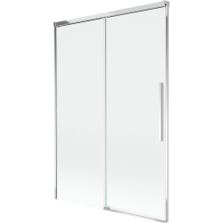 Mexen Rox Duschabtrennung, 2-flügelige verschiebbare, 120 x 150 cm, transparent, chrom - 8C9-120-001-01-00