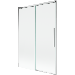 Mexen Rox zweiteilige, verschiebbare Badewannenabtrennung 120 x 150 cm, transparent, Chrom - 8C9-120-001-01-00