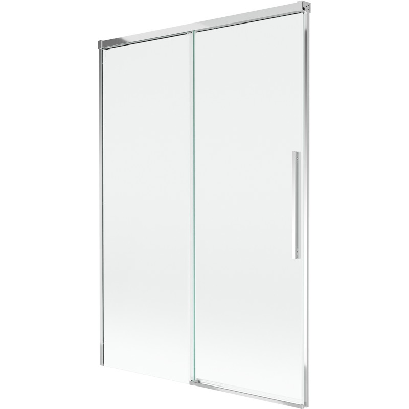 Mexen Rox zweiteilige, verschiebbare Badewannenabtrennung 120 x 150 cm, transparent, Chrom - 8C9-120-001-01-00