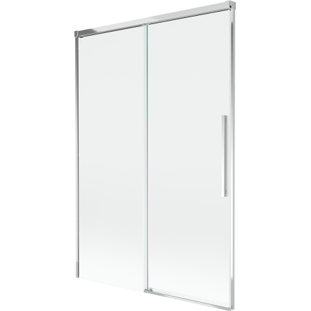 Mexen Rox zweiteilige, verschiebbare Badewannenabtrennung 120 x 150 cm, transparent, Chrom - 8C9-120-001-01-00