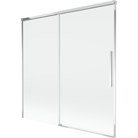 Mexen Rox zweiflügelige Badewannenabtrennung, 160 x 150 cm, transparent, Chrom - 8C9-160-001-01-00