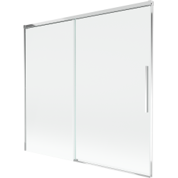 Mexen Rox Badewannenabtrennung 2-flügelig verschiebbar 170 x 150 cm, transparent, chrom - 8C9-170-001-01-00