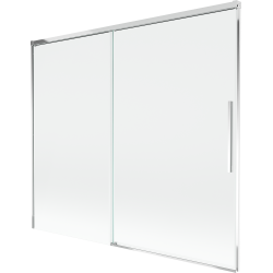 Mexen Rox Duschschirm, 2-flügelig, 180 x 150 cm, transparent, Chrom - 8C9-180-001-01-00
