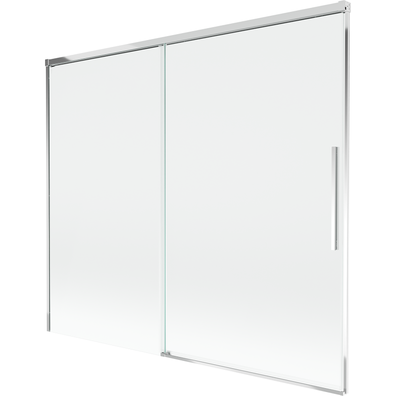 Mexen Rox Duschschirm, 2-flügelig, 180 x 150 cm, transparent, Chrom - 8C9-180-001-01-00