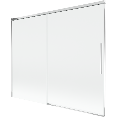 Mexen Rox Badewannen-Abtrennung, 2-flügelig, verschiebbar, 190 x 150 cm, transparent, Chrom - 8C9-190-001-01-00
